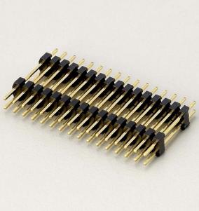 2,54 mm pog'onali erkak pin sarlavhali ulagichi Ikkita izolyatorli plastik turi KLS1-218